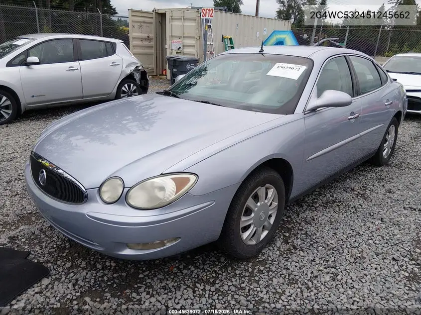 2005 Buick Lacrosse Cx VIN: 2G4WC532451245662 Lot: 45639072