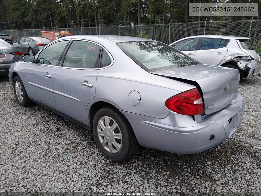 2005 Buick Lacrosse Cx VIN: 2G4WC532451245662 Lot: 45639072