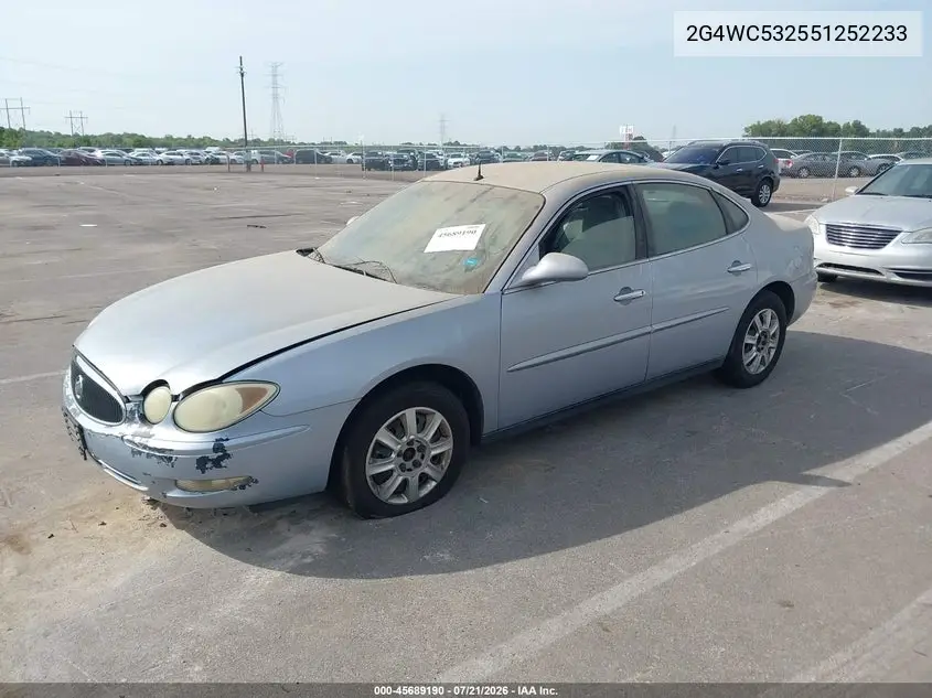 2005 Buick Lacrosse Cx VIN: 2G4WC532551252233 Lot: 45689190