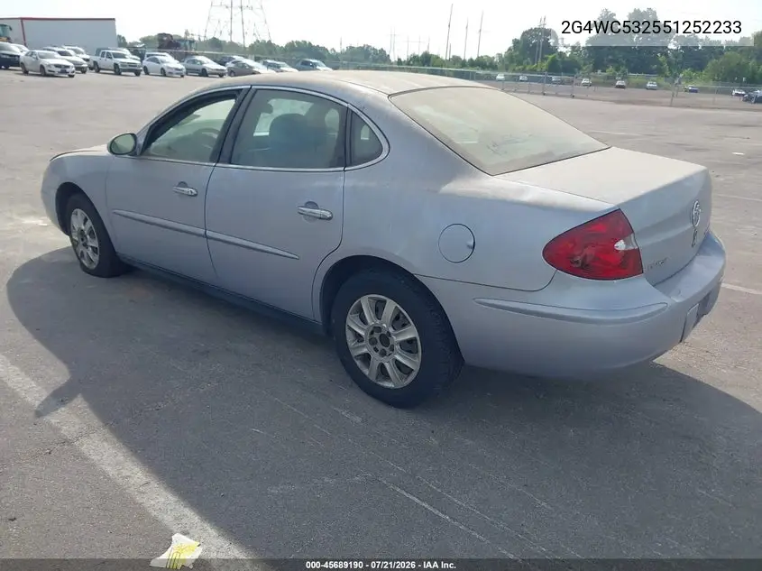 2005 Buick Lacrosse Cx VIN: 2G4WC532551252233 Lot: 45689190