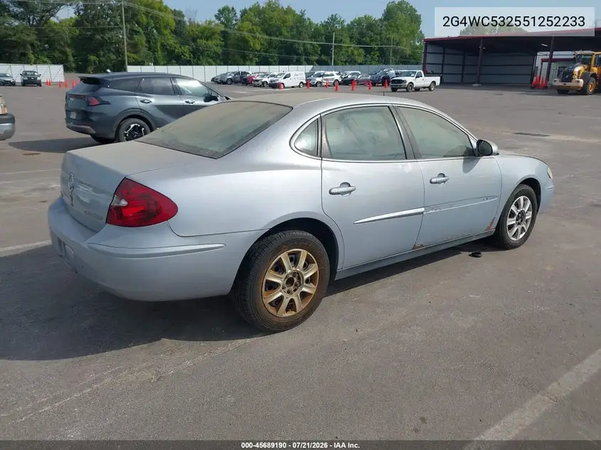 2005 Buick Lacrosse Cx VIN: 2G4WC532551252233 Lot: 45689190