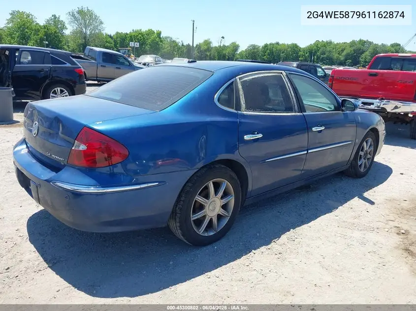 2006 Buick Lacrosse Cxs VIN: 2G4WE587961162874 Lot: 45300802