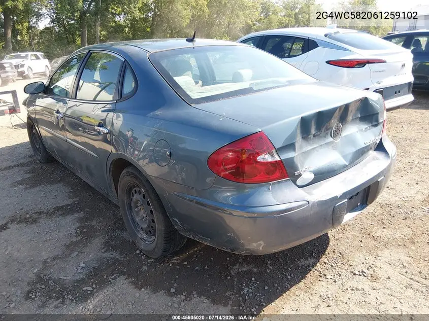 2006 Buick Lacrosse Cx VIN: 2G4WC582061259102 Lot: 45605020