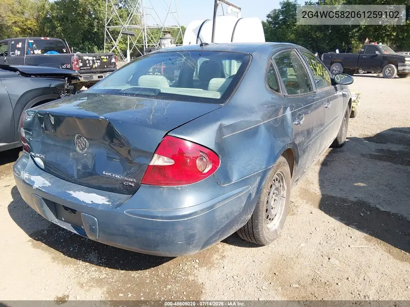 2006 Buick Lacrosse Cx VIN: 2G4WC582061259102 Lot: 45605020