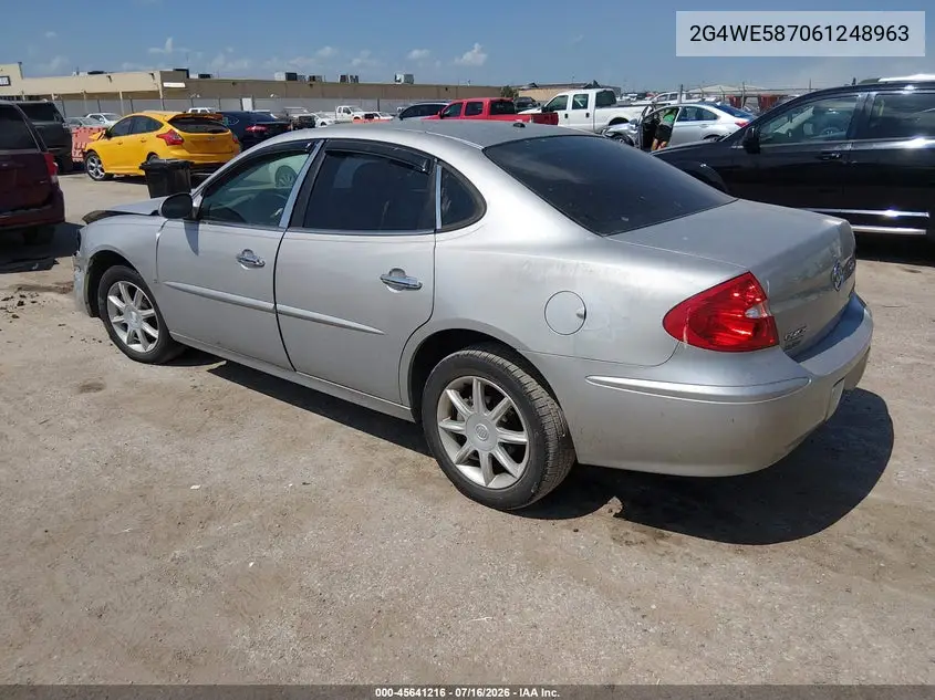 2006 Buick Lacrosse Cxs VIN: 2G4WE587061248963 Lot: 45641216