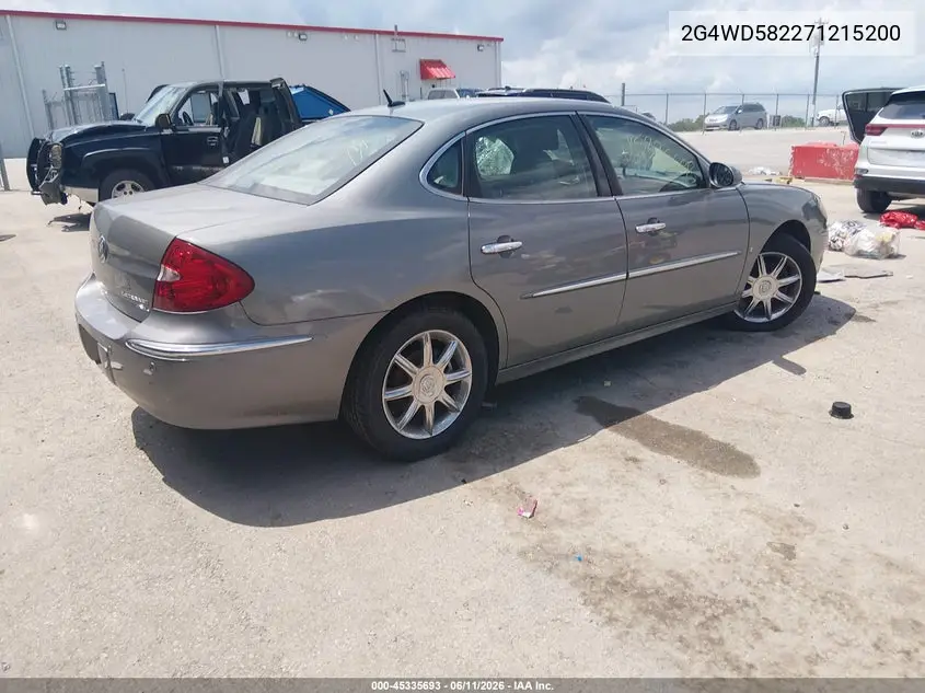 2007 Buick Lacrosse Cxl VIN: 2G4WD582271215200 Lot: 45335693
