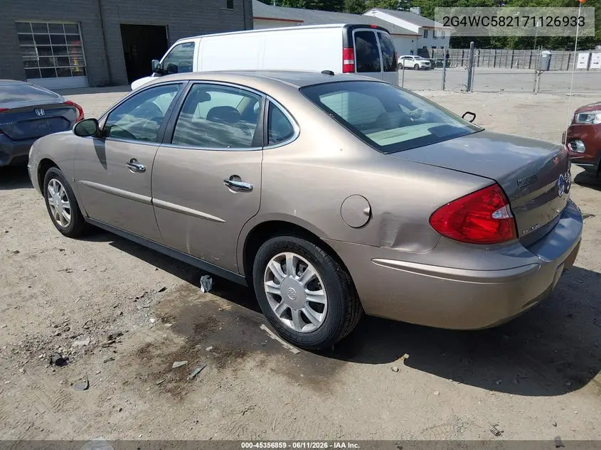 2007 Buick Lacrosse Cx VIN: 2G4WC582171126933 Lot: 45356859