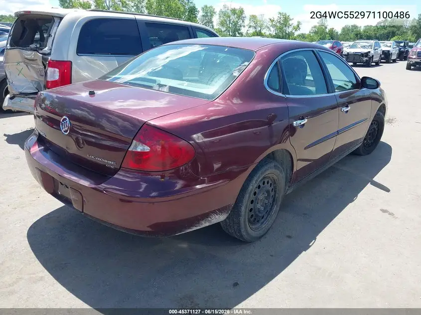 2007 Buick Lacrosse Cx VIN: 2G4WC552971100486 Lot: 45371127