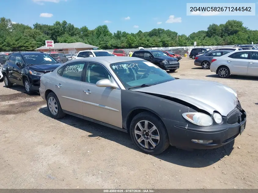 2007 Buick Lacrosse Cx VIN: 2G4WC582671244542 Lot: 45551829