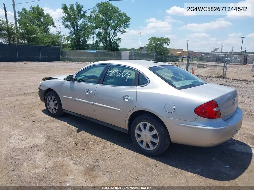 2007 Buick Lacrosse Cx VIN: 2G4WC582671244542 Lot: 45551829