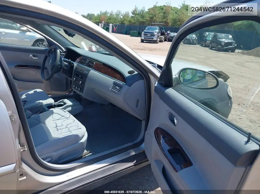 2007 Buick Lacrosse Cx VIN: 2G4WC582671244542 Lot: 45551829