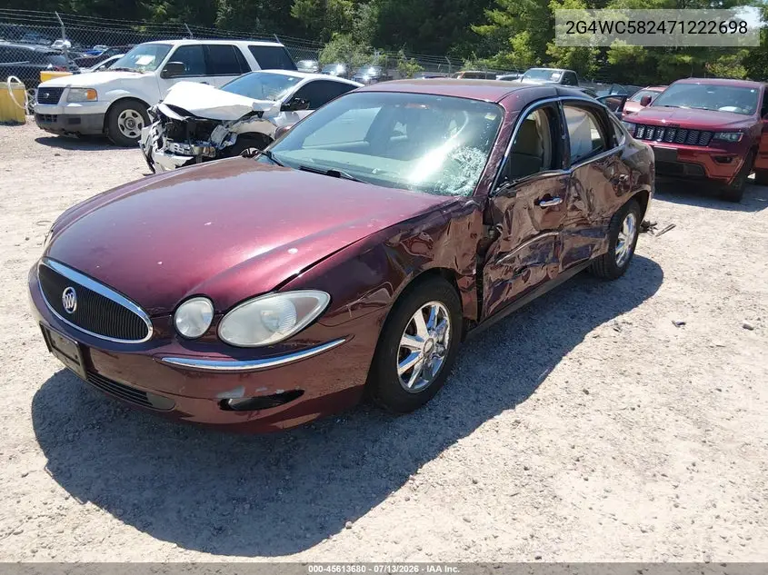 2007 Buick Lacrosse Cx VIN: 2G4WC582471222698 Lot: 45613680