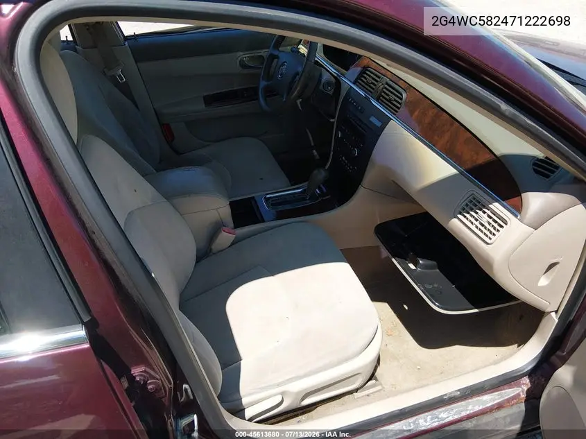 2007 Buick Lacrosse Cx VIN: 2G4WC582471222698 Lot: 45613680