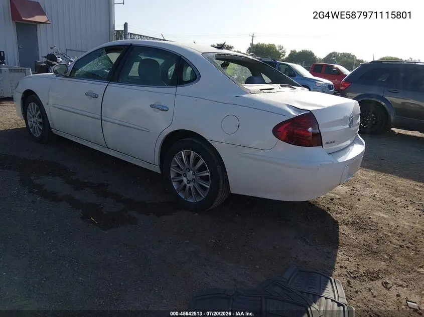 2007 Buick Lacrosse Cxs VIN: 2G4WE587971115801 Lot: 45642513