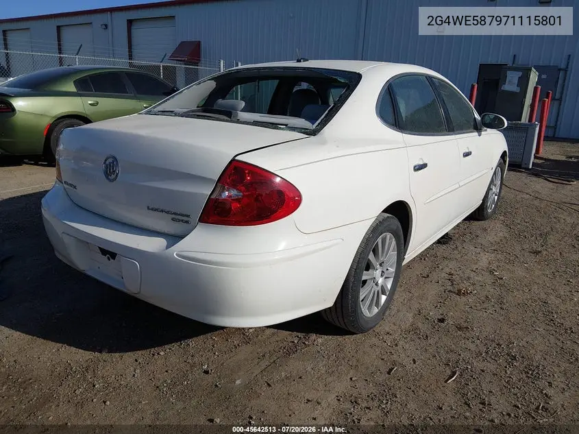 2007 Buick Lacrosse Cxs VIN: 2G4WE587971115801 Lot: 45642513