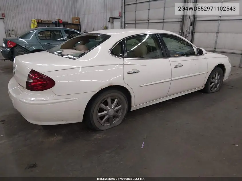 2007 Buick Lacrosse Cxl VIN: 2G4WD552971102543 Lot: 45656097