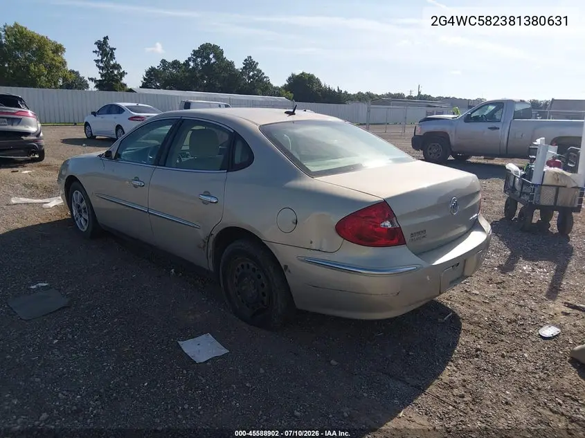 2008 Buick Lacrosse Cx VIN: 2G4WC582381380631 Lot: 45588902