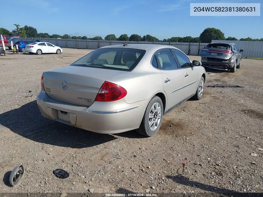 2008 Buick Lacrosse Cx VIN: 2G4WC582381380631 Lot: 45588902