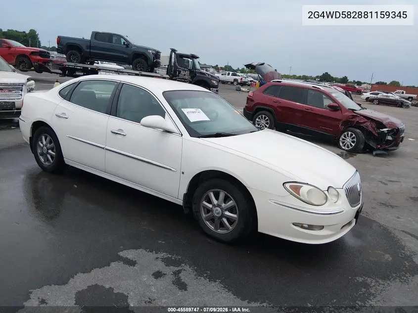 2008 Buick Lacrosse Cxl VIN: 2G4WD582881159345 Lot: 45589747