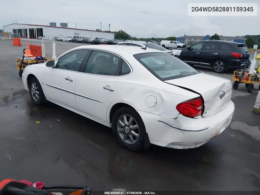 2008 Buick Lacrosse Cxl VIN: 2G4WD582881159345 Lot: 45589747