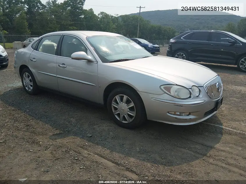 2008 Buick Lacrosse Cx VIN: 2G4WC582581349431 Lot: 45625030