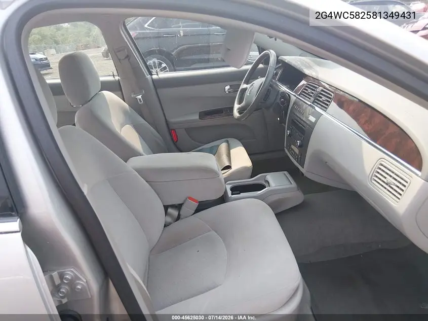 2008 Buick Lacrosse Cx VIN: 2G4WC582581349431 Lot: 45625030