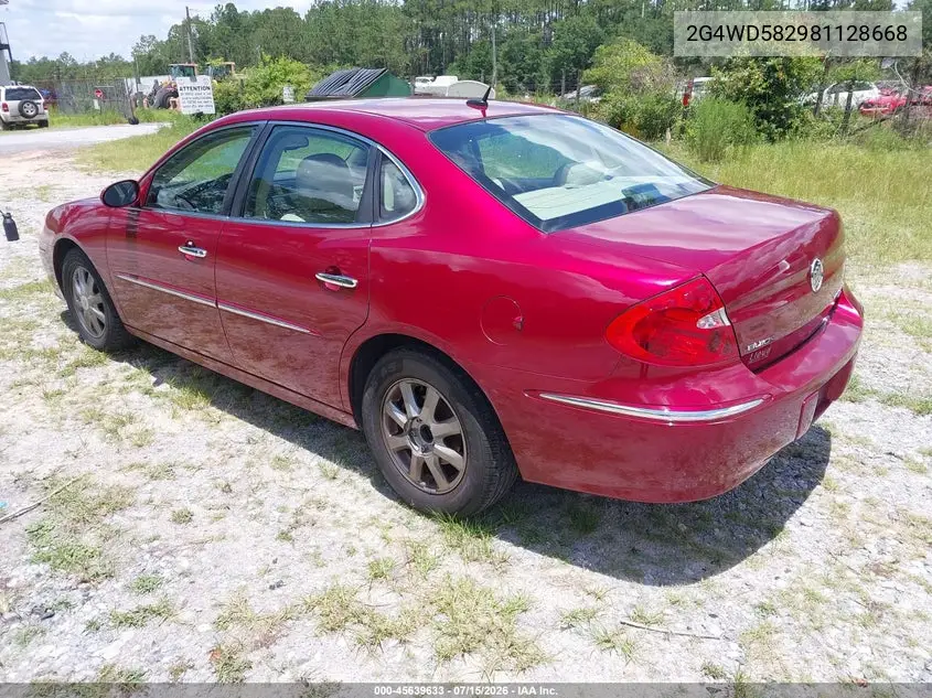 2008 Buick Lacrosse Cxl VIN: 2G4WD582981128668 Lot: 45639633