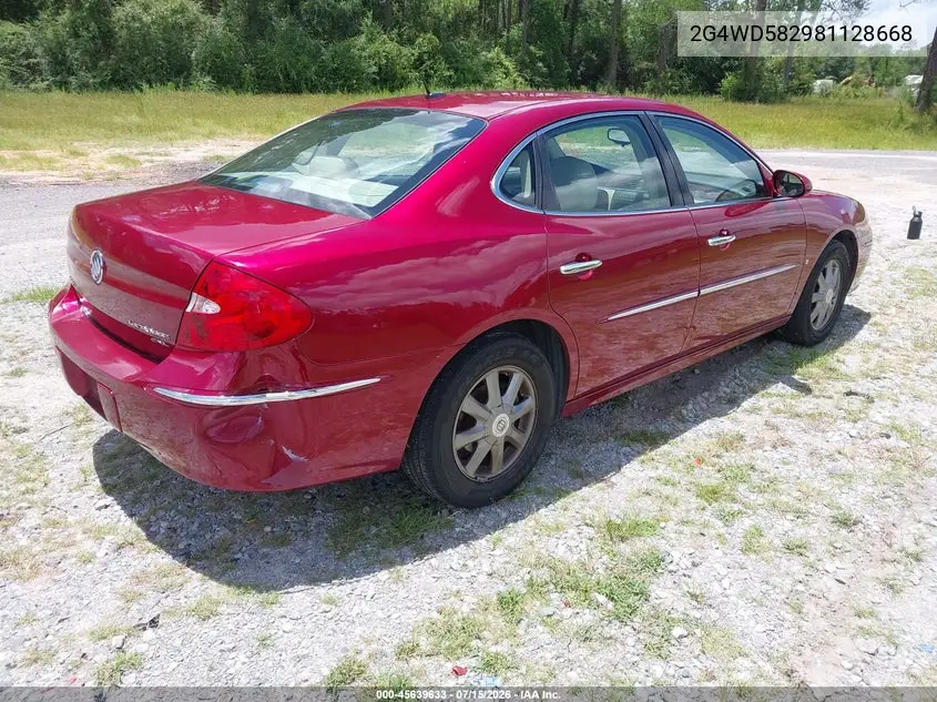 2008 Buick Lacrosse Cxl VIN: 2G4WD582981128668 Lot: 45639633