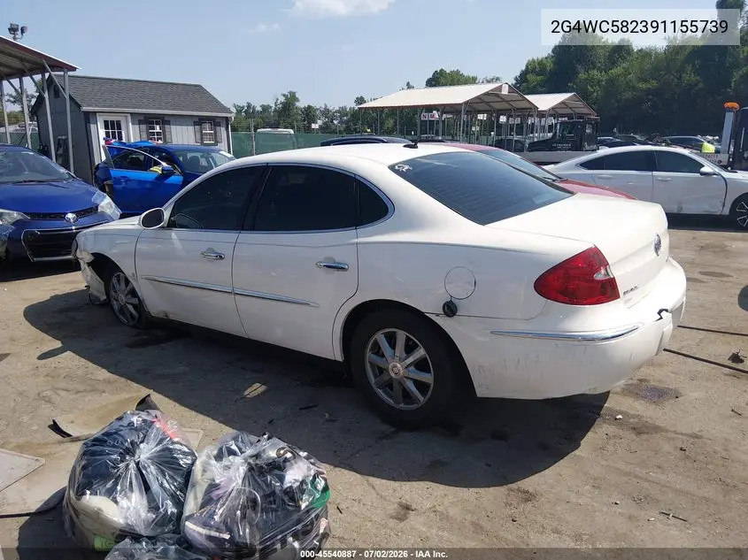 2009 Buick Lacrosse Cx VIN: 2G4WC582391155739 Lot: 45540887