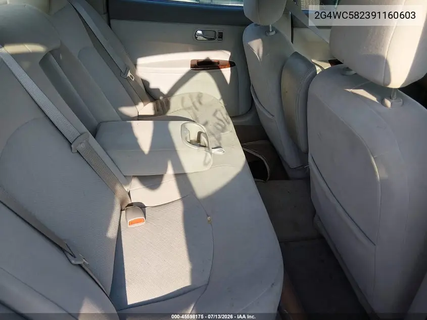2009 Buick Lacrosse Cx VIN: 2G4WC582391160603 Lot: 45598175