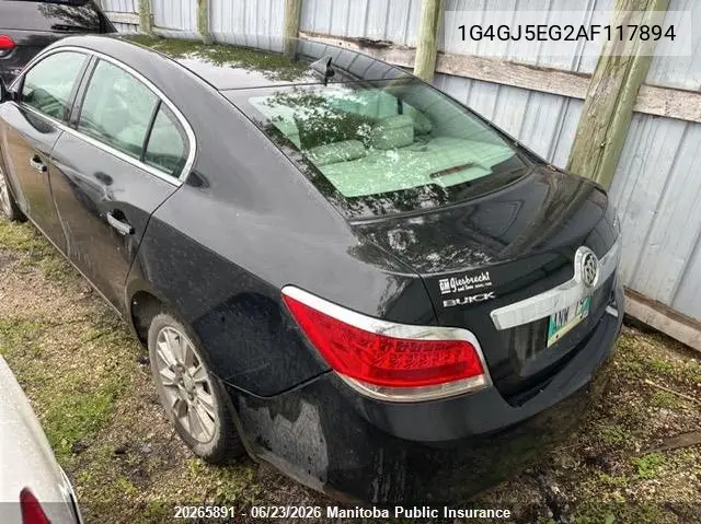 2010 Buick Lacrosse Cx V6 VIN: 1G4GJ5EG2AF117894 Lot: 20265891