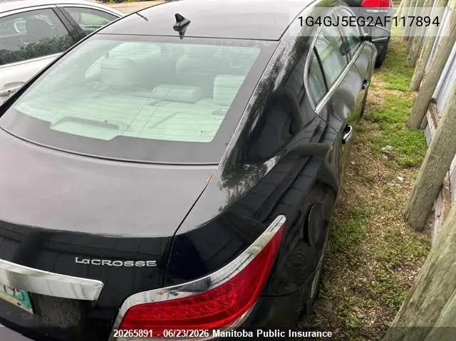 2010 Buick Lacrosse Cx V6 VIN: 1G4GJ5EG2AF117894 Lot: 20265891
