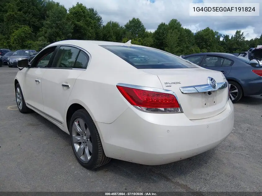 2010 Buick Lacrosse Cxl VIN: 1G4GD5EG0AF191824 Lot: 45572864
