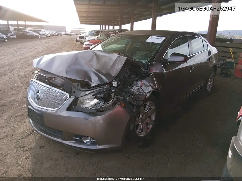 2010 Buick Lacrosse Cxl VIN: 1G4GC5EG0AF252947 Lot: 45608958