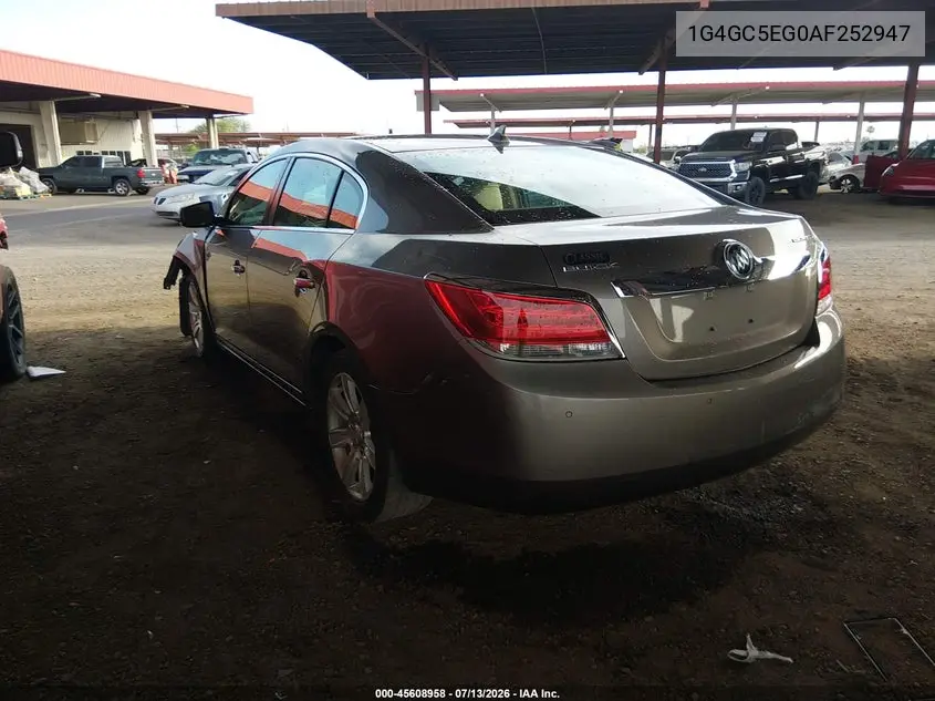 2010 Buick Lacrosse Cxl VIN: 1G4GC5EG0AF252947 Lot: 45608958