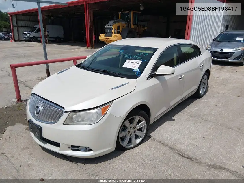 2011 Buick Lacrosse Cxl VIN: 1G4GC5ED8BF198417 Lot: 45365356