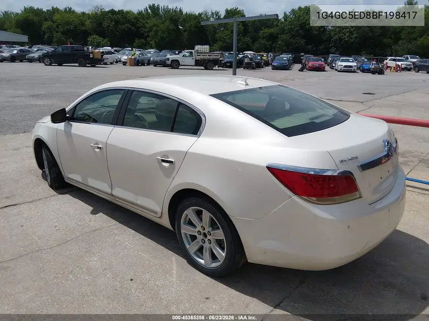 2011 Buick Lacrosse Cxl VIN: 1G4GC5ED8BF198417 Lot: 45365356