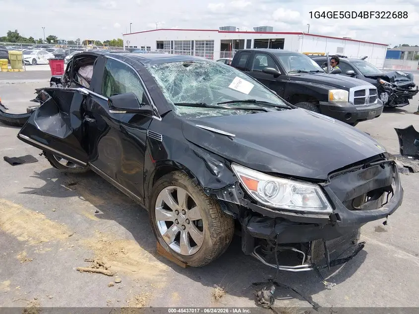 2011 Buick Lacrosse Cxs VIN: 1G4GE5GD4BF322688 Lot: 45437017