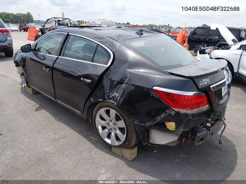 2011 Buick Lacrosse Cxs VIN: 1G4GE5GD4BF322688 Lot: 45437017