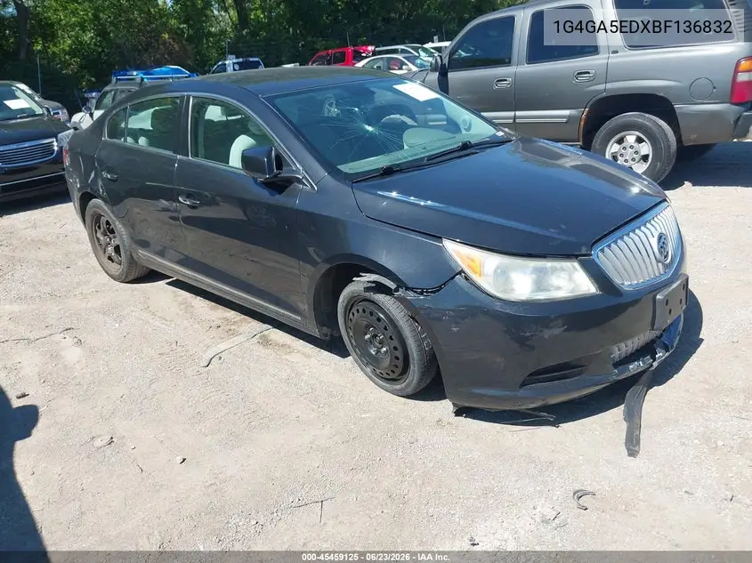 2011 Buick Lacrosse Cx VIN: 1G4GA5EDXBF136832 Lot: 45459125