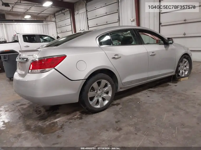 2011 Buick Lacrosse Cxl VIN: 1G4GC5EC7BF357578 Lot: 45555751