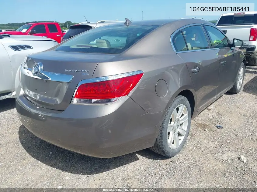 2011 Buick Lacrosse Cxl VIN: 1G4GC5ED6BF185441 Lot: 45570169
