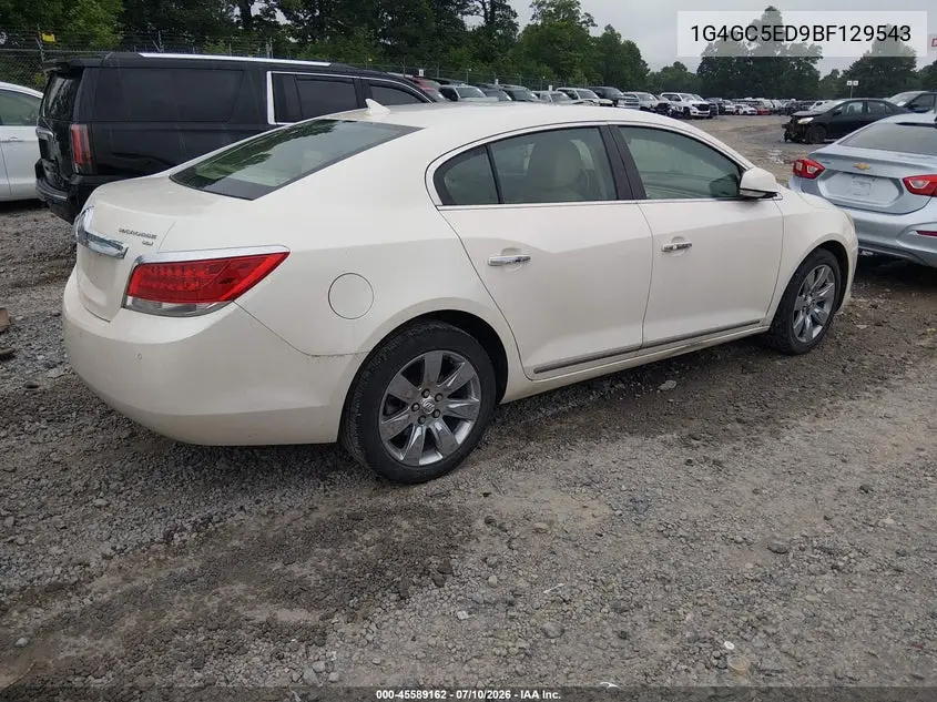 2011 Buick Lacrosse Cxl VIN: 1G4GC5ED9BF129543 Lot: 45589162