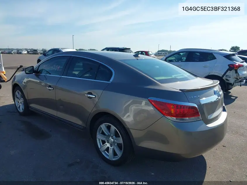2011 Buick Lacrosse Cxl VIN: 1G4GC5EC3BF321368 Lot: 45634734
