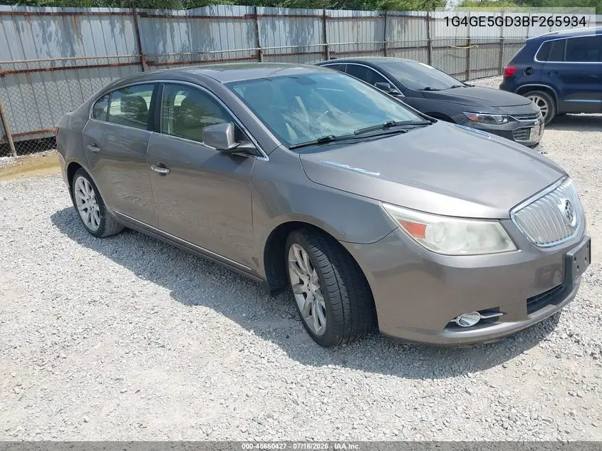 2011 Buick Lacrosse Cxs VIN: 1G4GE5GD3BF265934 Lot: 45660427