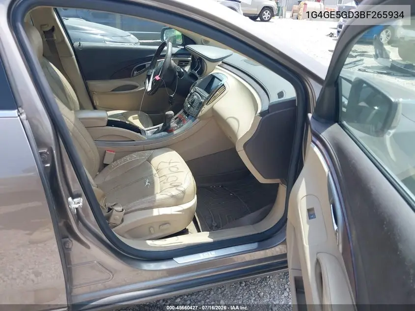 2011 Buick Lacrosse Cxs VIN: 1G4GE5GD3BF265934 Lot: 45660427
