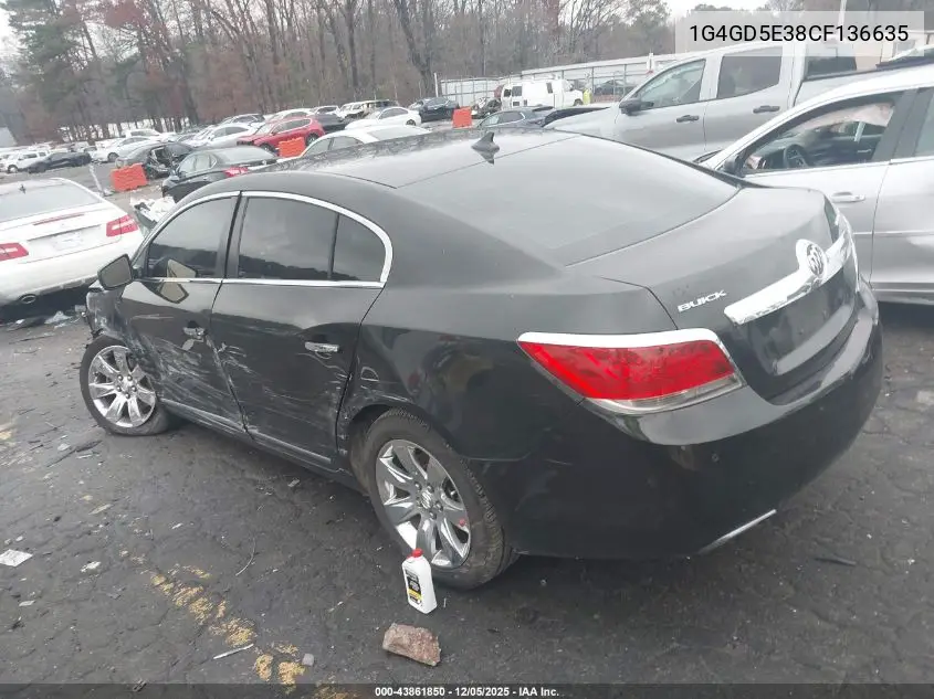 1G4GD5E38CF136635 2012 Buick Lacrosse Premium 1 Group