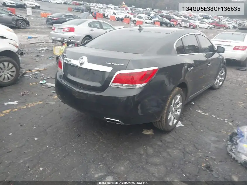 1G4GD5E38CF136635 2012 Buick Lacrosse Premium 1 Group