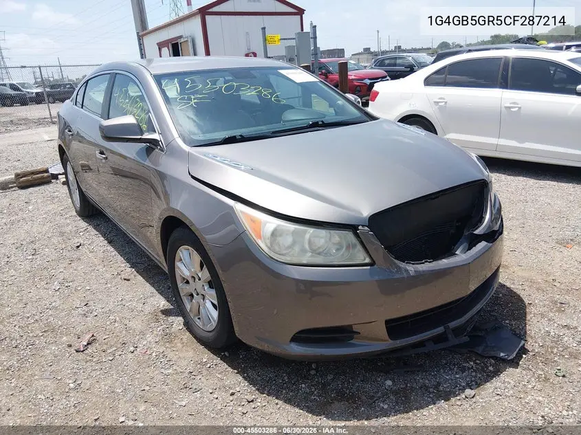 2012 Buick Lacrosse Convenience Group VIN: 1G4GB5GR5CF287214 Lot: 45503286