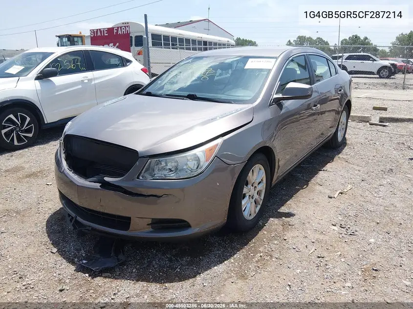 2012 Buick Lacrosse Convenience Group VIN: 1G4GB5GR5CF287214 Lot: 45503286